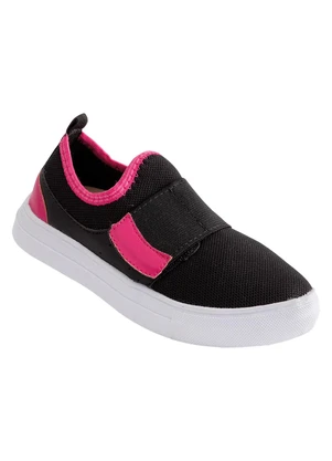 Perfecta - Tênis Infantil Menina Preta/Pink em Tecido - PERFECTA