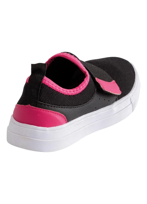 Perfecta - Tênis Infantil Menina Preta/Pink em Tecido 2