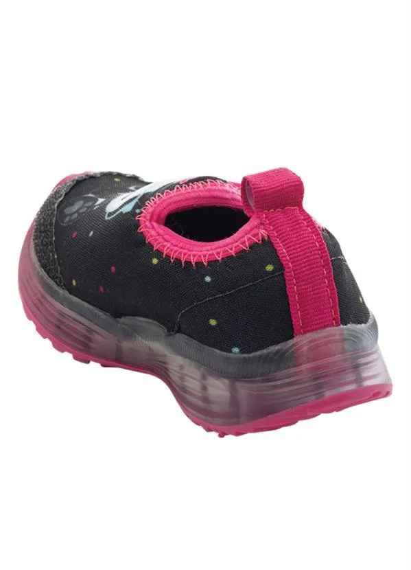 Perfecta - Tênis Infantil Menina Preto com Luzinha 2