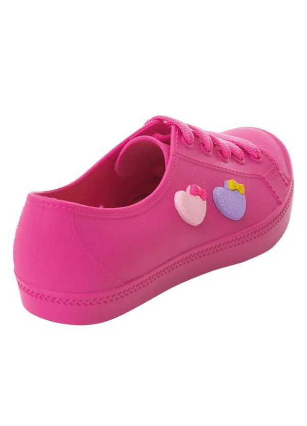 Perfecta - Tênis Infantil Pink com Detalhe de Corações 2