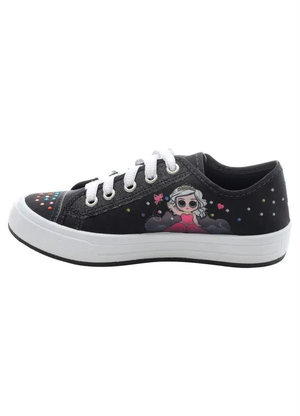 Perfecta - Tênis Infantil Preta com Adereços 3