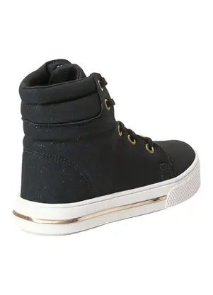 Perfecta - Tênis Infantil Preto Cano Médio com Glitter - PERFECTA