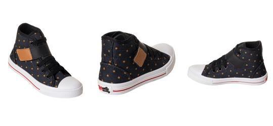 T�nis Infantil Preto com Detalhe de Velcro