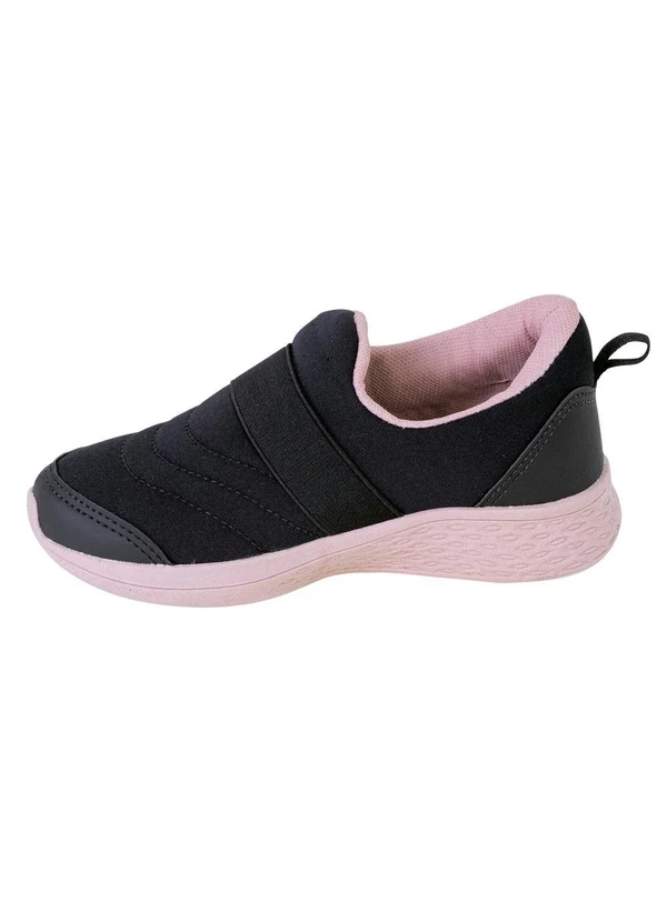 Perfecta - Tênis Infantil Preto em Tecido com Sintético 3