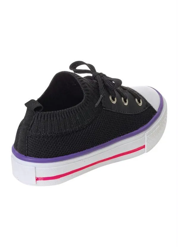 Perfecta - Tênis Infantil Preto em Tecido 2