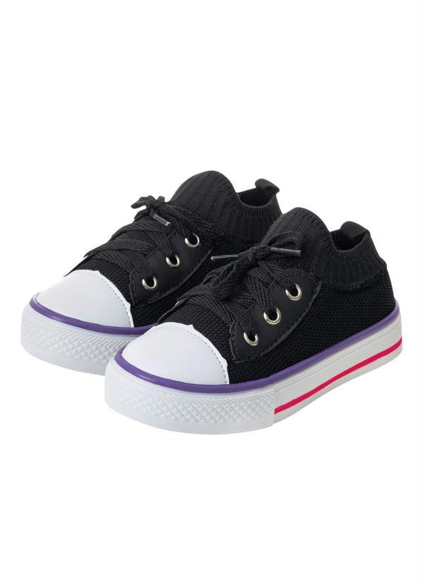 Perfecta - Tênis Infantil Preto em Tecido 4