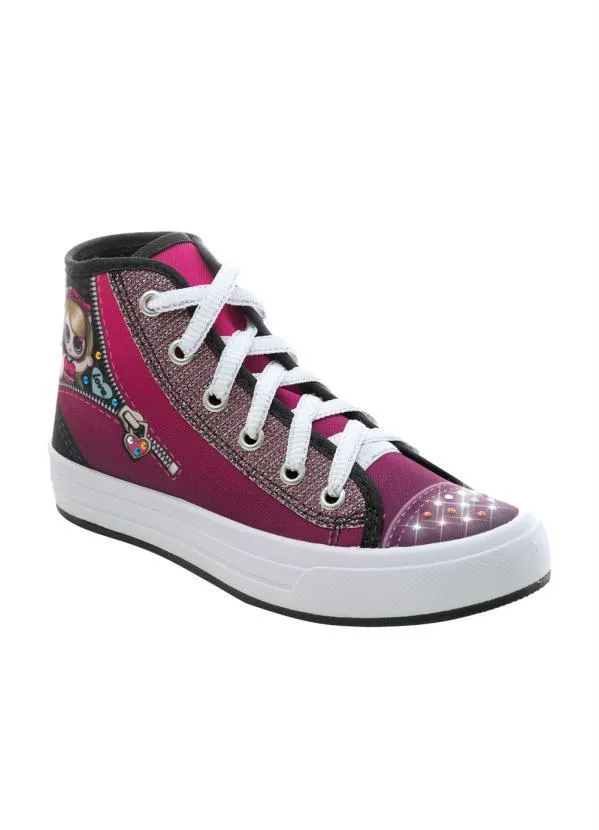 Perfecta - Tênis Infantil Rosa Cano Médio