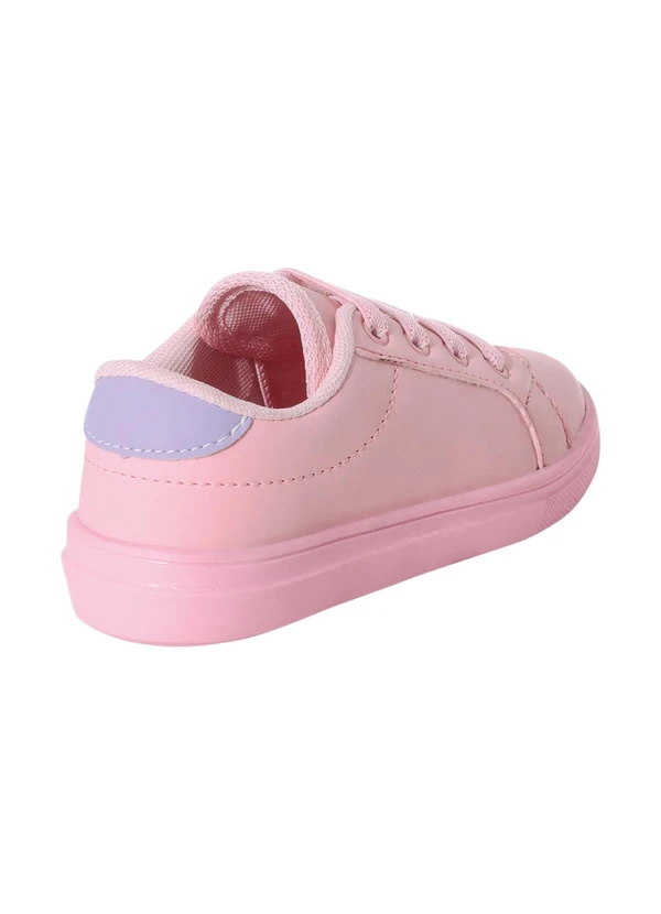 Perfecta - Tênis Infantil Rosa com Cadarço em Elástico 2