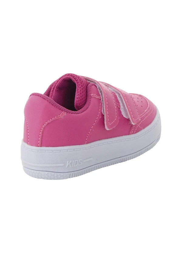 Perfecta - Tênis Infantil Rosa com Fechamento em Velcro 2