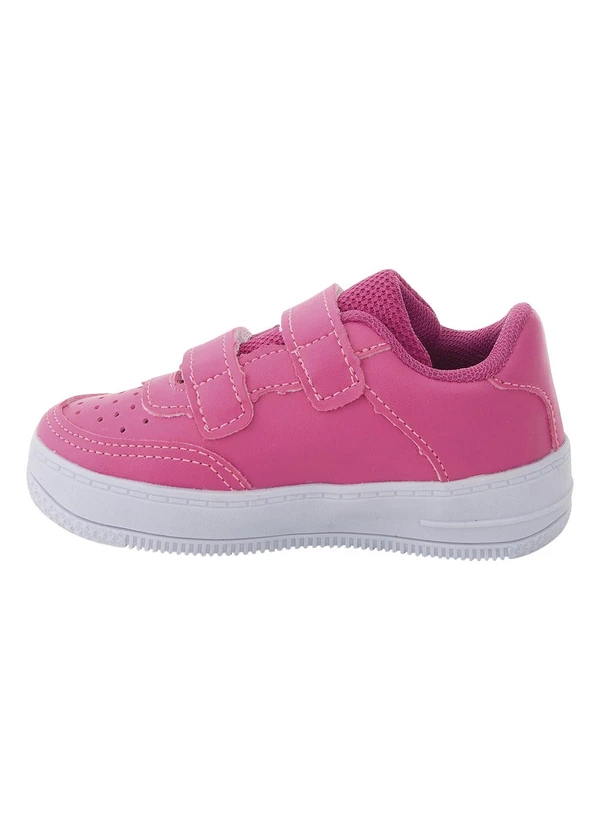 Perfecta - Tênis Infantil Rosa com Fechamento em Velcro 3