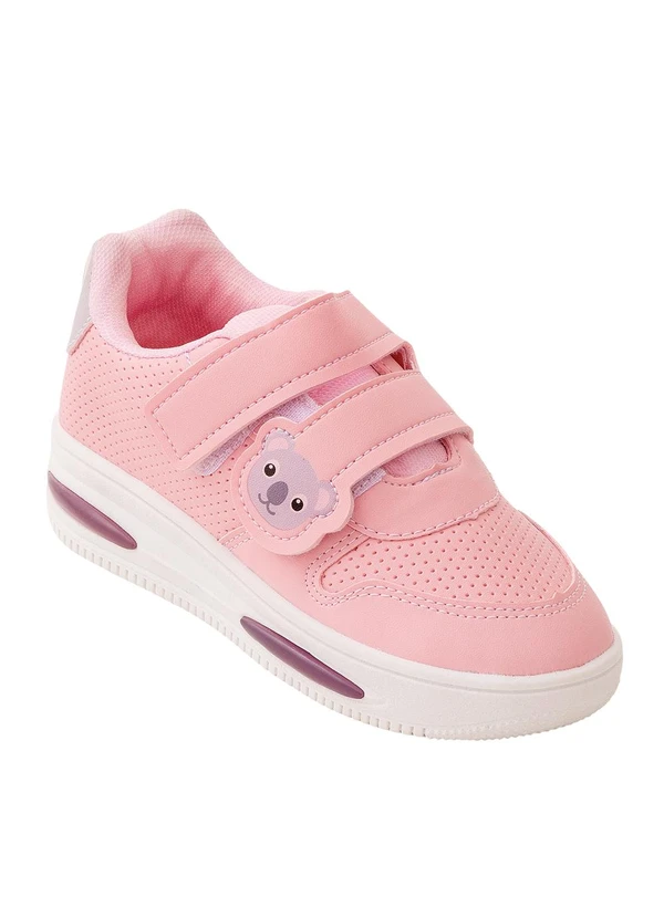 Perfecta - Tênis Infantil Rosa com Fechamento em Velcro