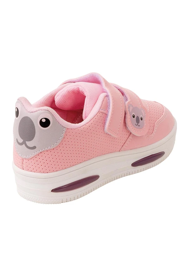 Perfecta - Tênis Infantil Rosa com Fechamento em Velcro 2