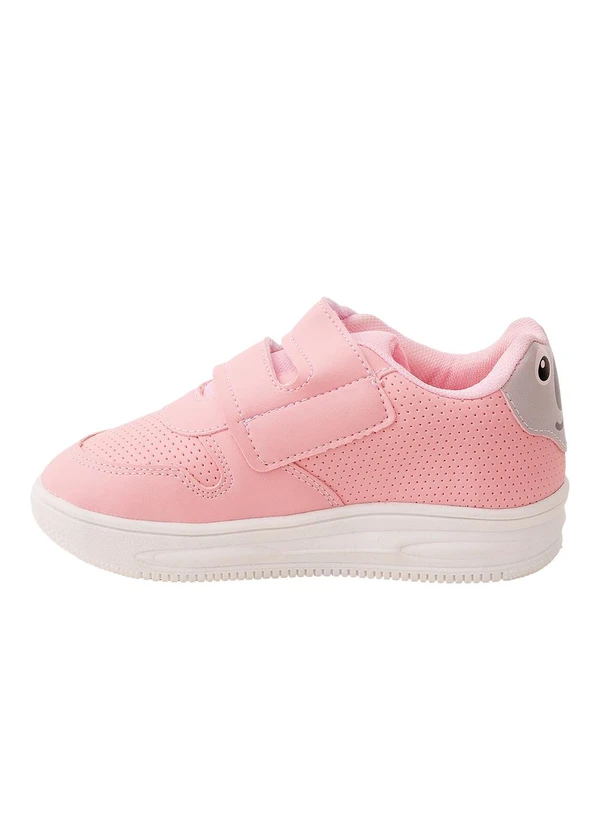Perfecta - Tênis Infantil Rosa com Fechamento em Velcro 3