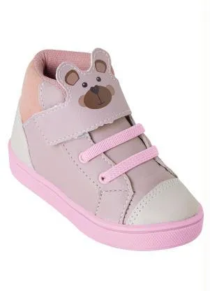 Perfecta - Tênis Infantil Rosa com Velcro Personalizado - PERFECTA