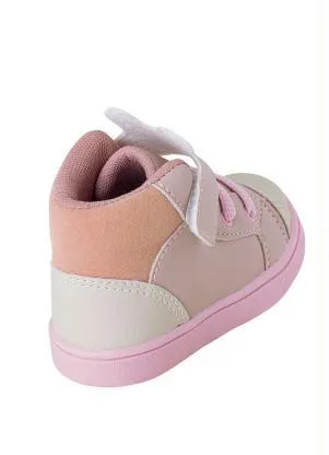 Perfecta - Tênis Infantil Rosa com Velcro Personalizado - PERFECTA