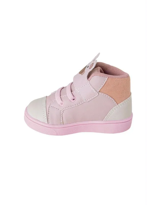 Perfecta - Tênis Infantil Rosa com Velcro Personalizado 3