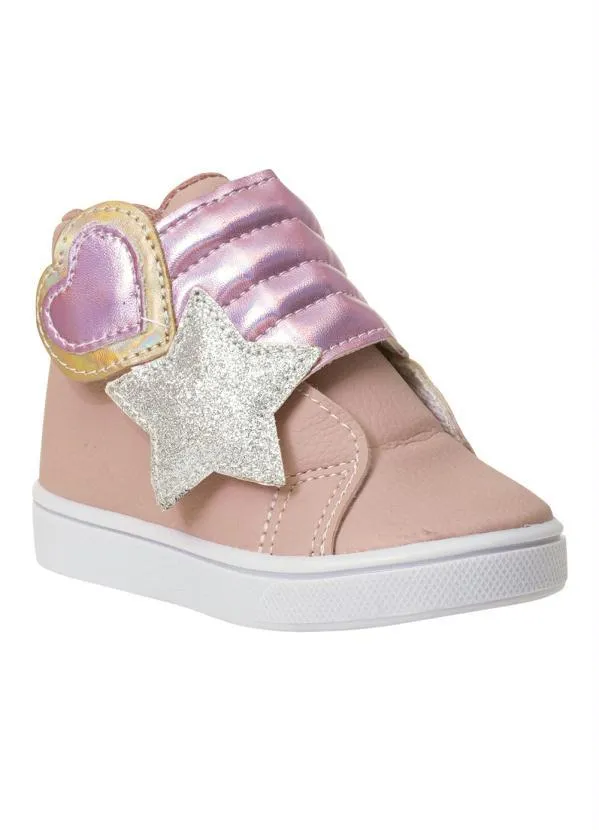 Perfecta - Tênis Infantil Rosa com Velcro