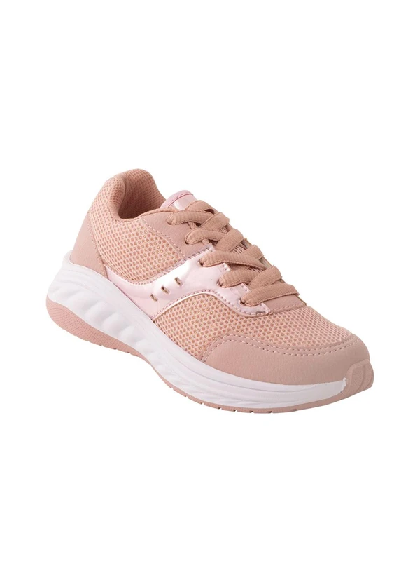 Perfecta - Tênis Infantil Rosê em Sintético e Tecido