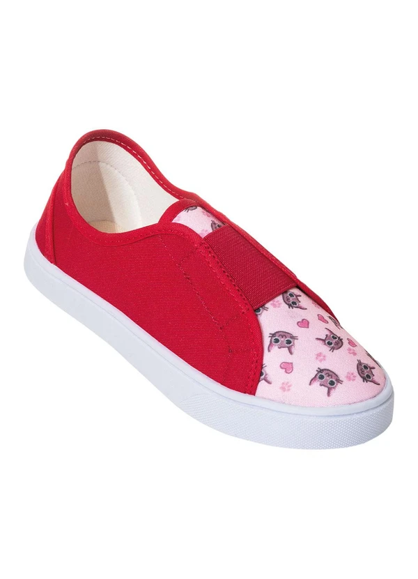 Perfecta - Tênis Infantil Vermelho com Elástico