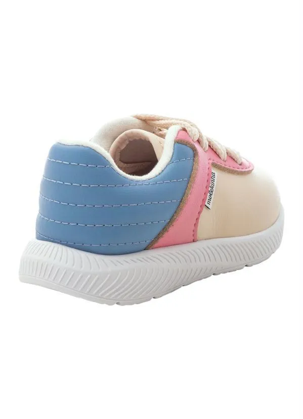 Molekinha - Tênis Molekinha Creme, Azul e Rosa em Sintético 2