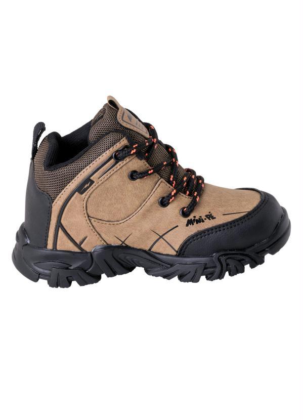 Outlet - Bota Infantil Bege em Sintético com Tecido 3