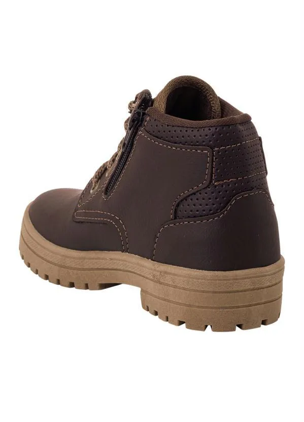 Perfecta - Bota Infantil Café em Sintético 2