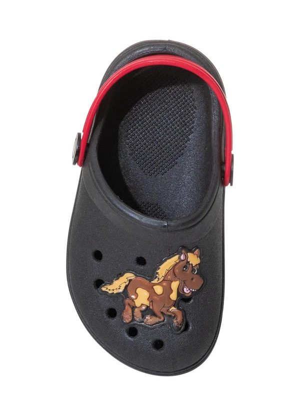 Perfecta - Babuche Infantil Preta com Detalhe Vazado 4