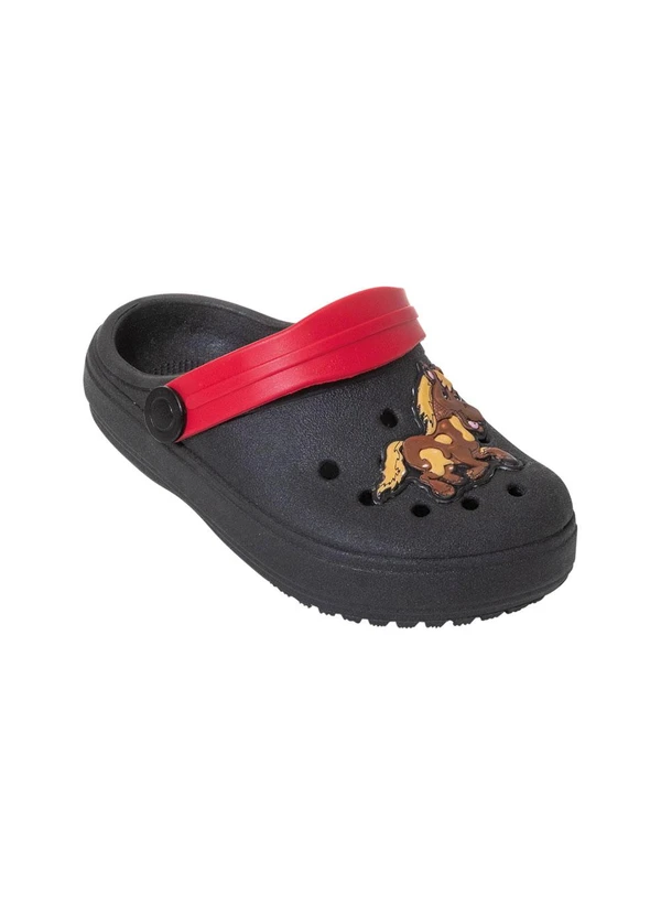 Perfecta - Babuche Infantil Preta com Detalhe Vazado 5