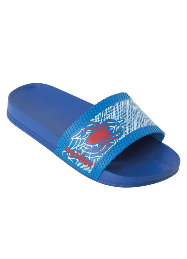 Perfecta - Chinelo Infantil Azul com Estampa de Aranha