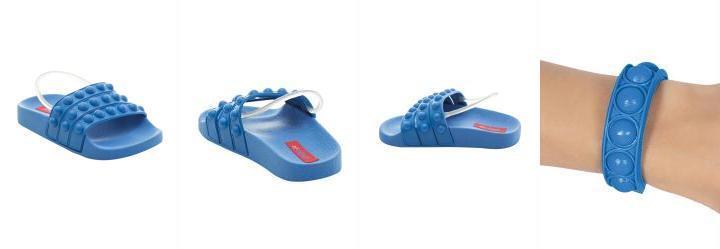 Chinelo Infantil Azul com Pulseira