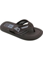 Chinelo Infantil Marrom com Cabedal Vazado