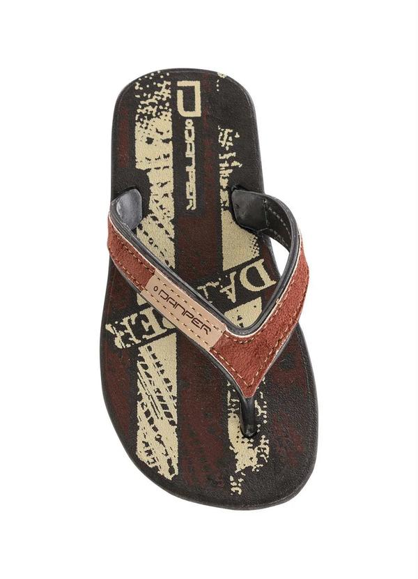 Outlet - Chinelo Infantil Marrom com Estampa 4