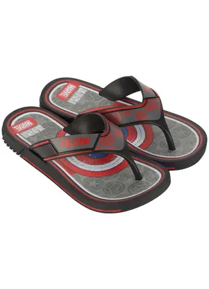Grendene Kids - Chinelo Infantil Marvel Legado Super Flop Preto - GRENDENE KIDS