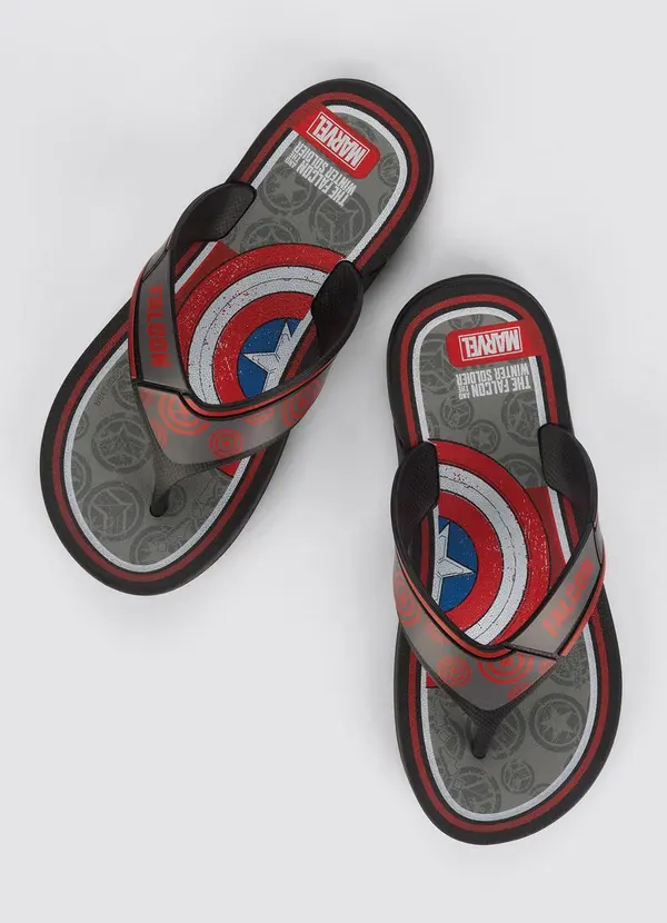 Grendene Kids - Chinelo Infantil Marvel Legado Super Flop Preto 4