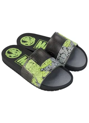 Grendene Kids - Chinelo Infantil Marvel Smash Gaspea Preto - GRENDENE KIDS
