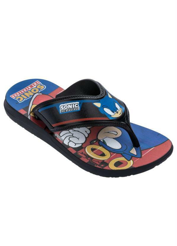 Grendene Kids - Chinelo Infantil Sonic Speed Preto