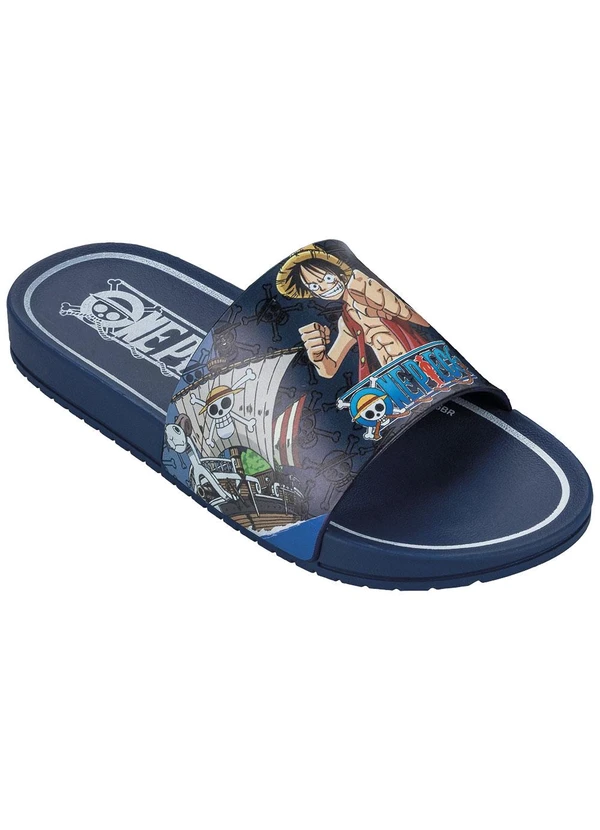 Grendene Kids - Chinelo Slide One Peace Azul em Pvc