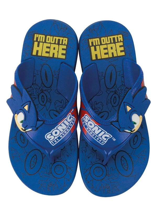 Grendene Kids - Chinelo Sonic Rings Azul 2