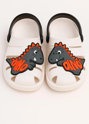 Vida Costeira - Babuche Infantil Dino Off-White - VIDA COSTEIRA