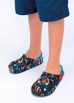 Grendene Kids - Babuche Marvel Print Azul - GRENDENE KIDS