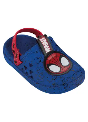 Grendene Kids - Sandália Babuche Infantil Marvel Round Azul - GRENDENE KIDS
