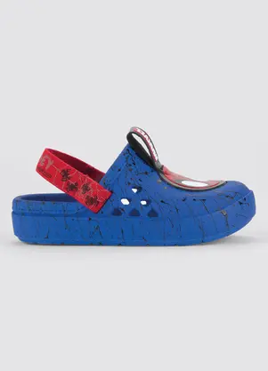 Grendene Kids - Sandália Babuche Infantil Marvel Round Azul - GRENDENE KIDS
