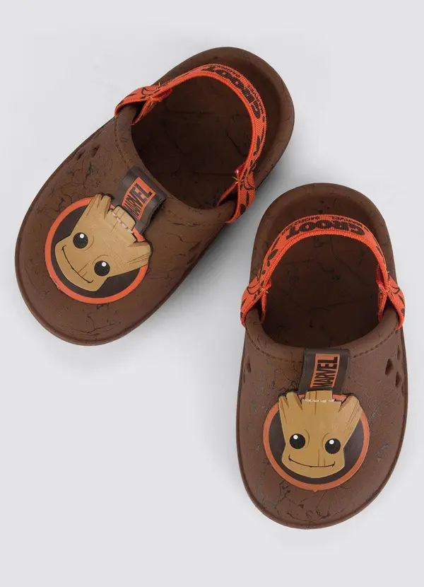 Grendene Kids - Sandália Babuche Infantil Marvel Round Marrom 3