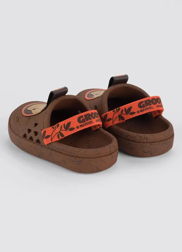 Grendene Kids - Sandália Babuche Infantil Marvel Round Marrom 5