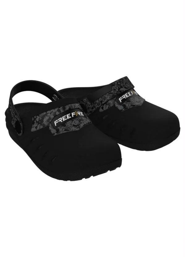 Grendene Kids - Sandália Free Fire Battle Preto