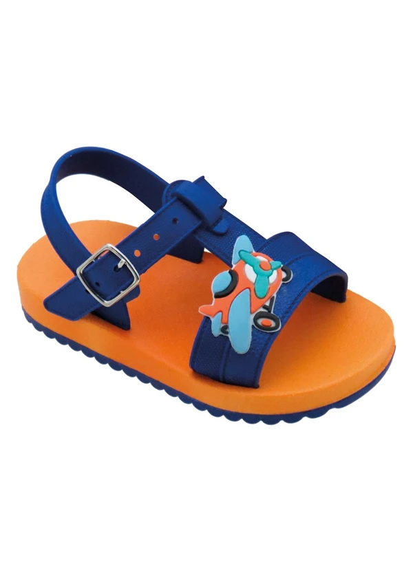 Perfecta - Sandália Infantil Azul com Fechamento em Fivela