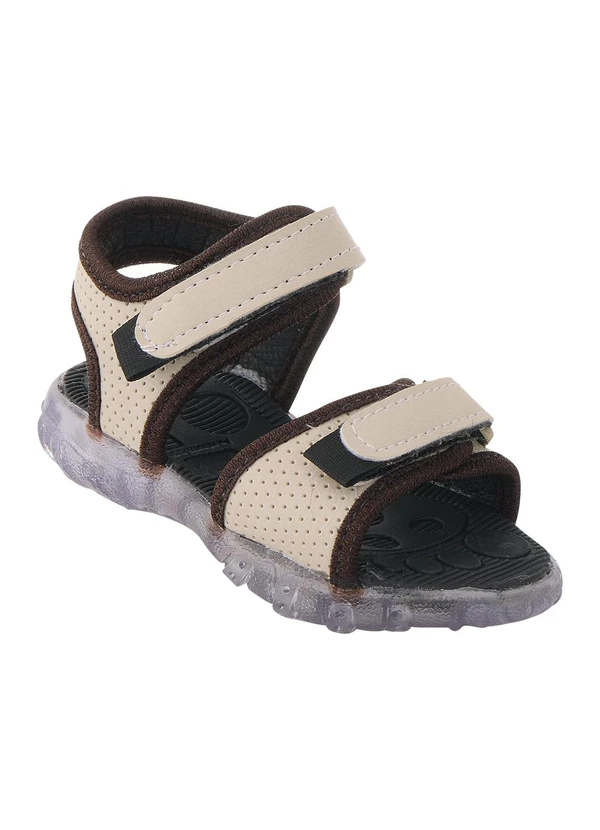 Perfecta - Sandália Infantil Bege com Luzinha