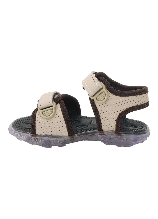 Perfecta - Sandália Infantil Bege com Luzinha 3