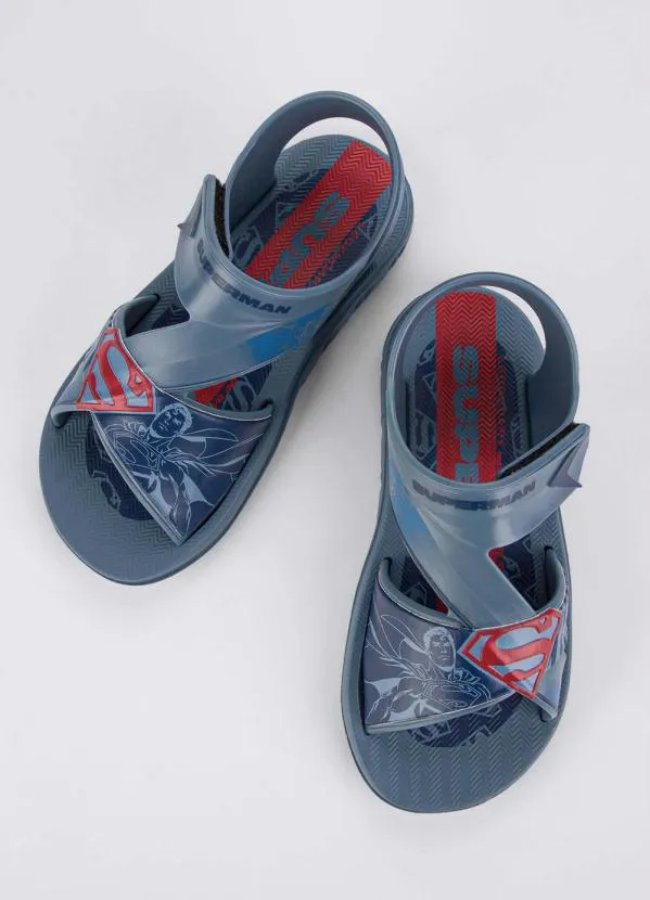 Grendene Kids - Sandália Infantil Liga da Justiça Combat Azul 2