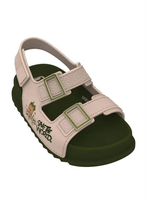 Grendene Kids - Sandália Infantil Marvel Comics Bege